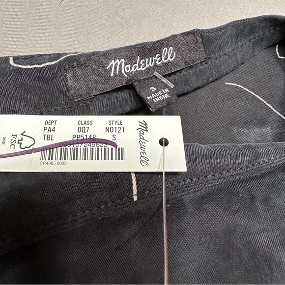 NWT! MADEWELL black soft shift dress, S. - Picture 13 of 13